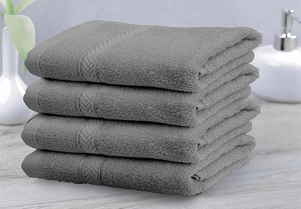 Pure Linen Bath and Hand Towel Set - Flax Spa Towel Set - Grey Sauna L